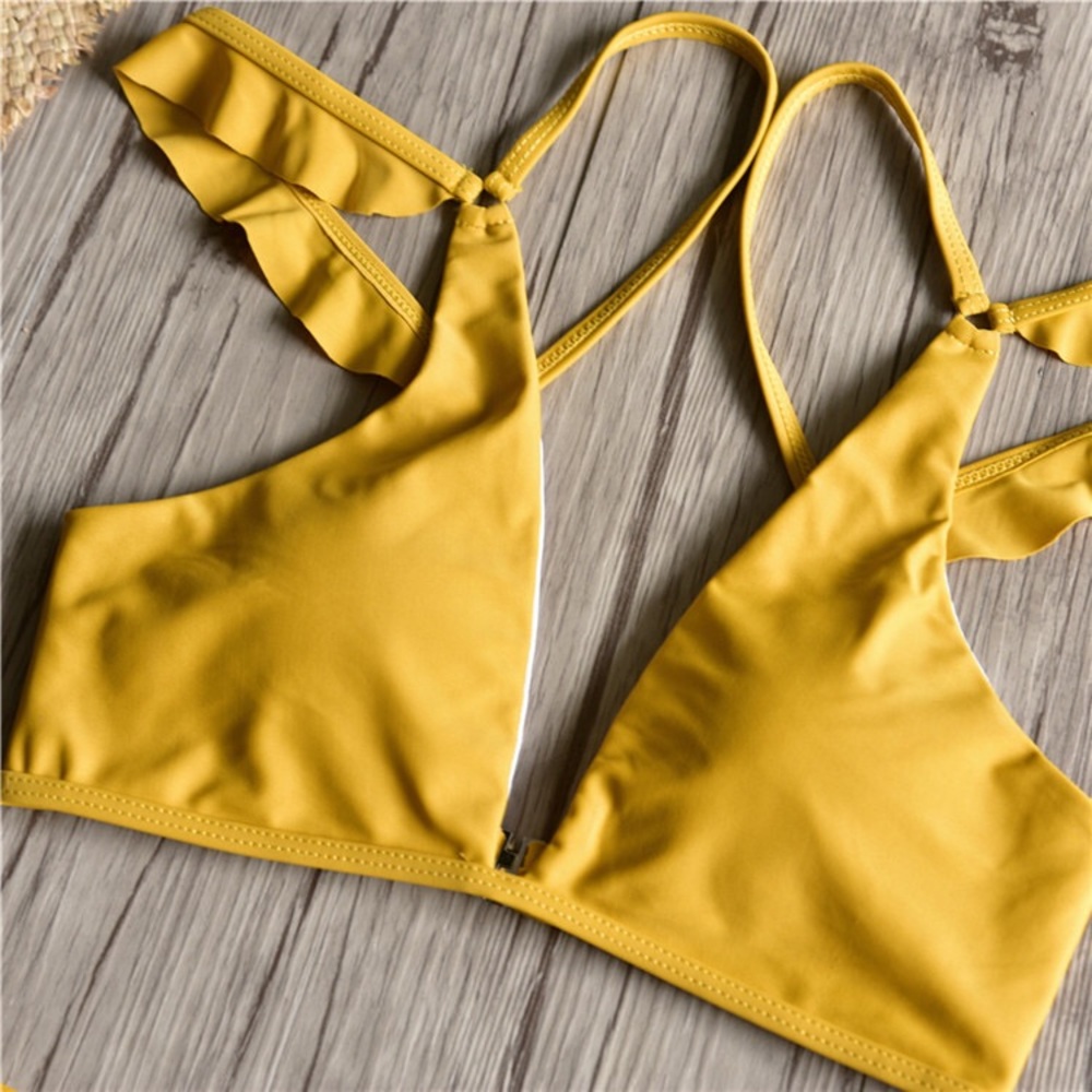 Golden bikini top
